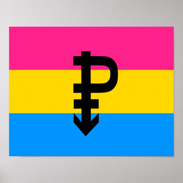 Pansexual-Stolperflagge Poster (Vorne)