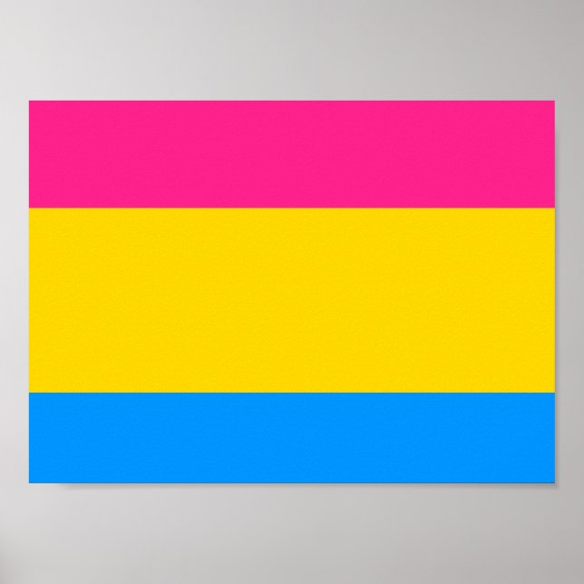 Pansexual-Stolperflagge Poster (Vorne)