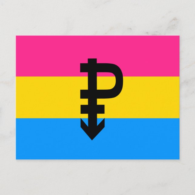 Pansexual-Stolperflagge Postkarte (Vorderseite)