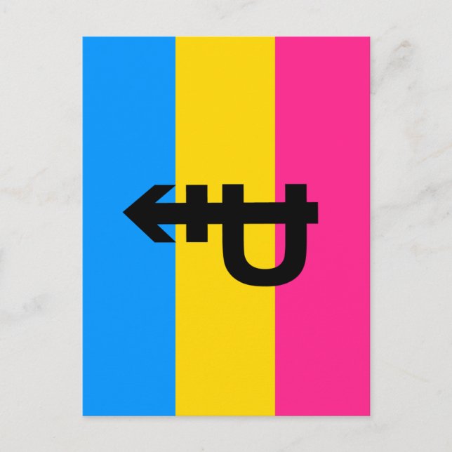 Pansexual-Stolperflagge Postkarte (Vorderseite)