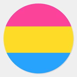Pansexual-Stolperflagge Runder Aufkleber