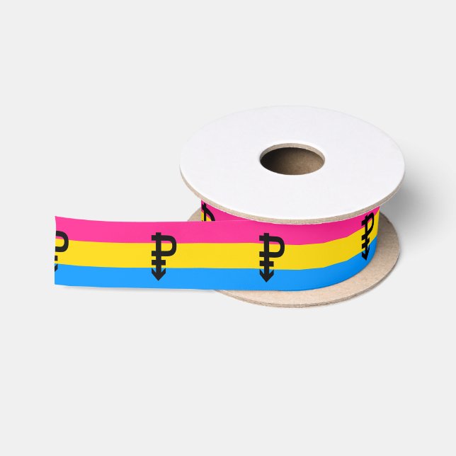 Pansexual-Stolperflagge Satinband (Spule)