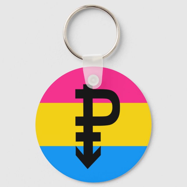 Pansexual-Stolperflagge Schlüsselanhänger (Vorderseite)