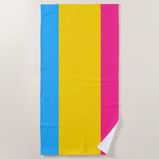 Pansexual-Stolperflagge Strandtuch (Vorderseite)
