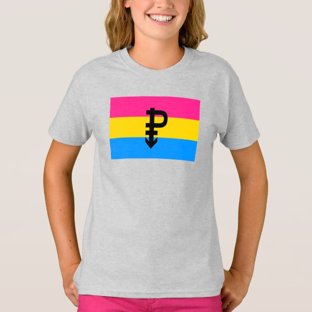 Pansexual-Stolperflagge T-Shirt (Vorderseite)