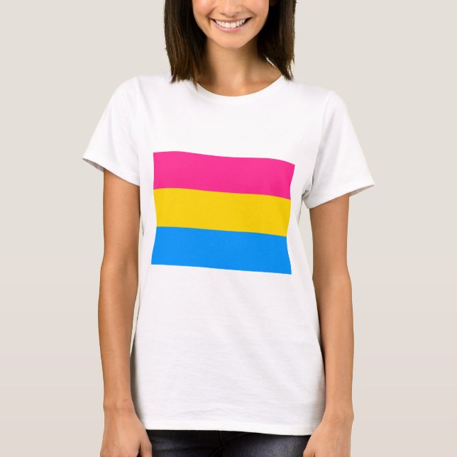 Pansexual-Stolperflagge T-Shirt (Vorderseite)