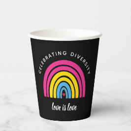 Pansexual Stolz feiern Diversity Liebe ist Liebe Pappbecher