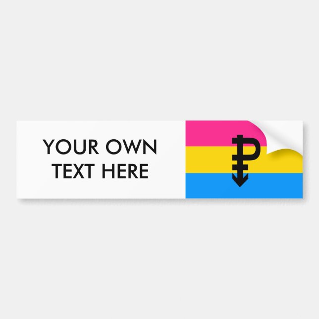 Pansexual Stolz-Flagge Autoaufkleber (Vorne)