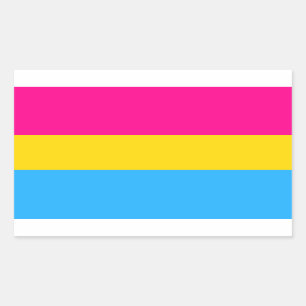 "PANSEXUAL STOLZ-FLAGGE " RECHTECKIGER AUFKLEBER