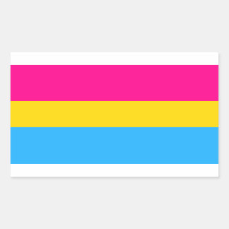 "PANSEXUAL STOLZ-FLAGGE " RECHTECKIGER AUFKLEBER