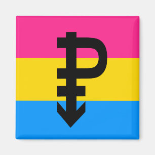 PANSEXUAL STOLZ-FLAGGEN-STREIFEN-ENTWURF MAGNET