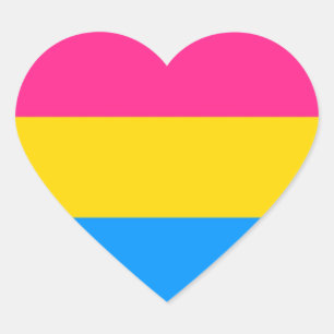 Pansexual Stolz-Herz-Aufkleber Herz-Aufkleber