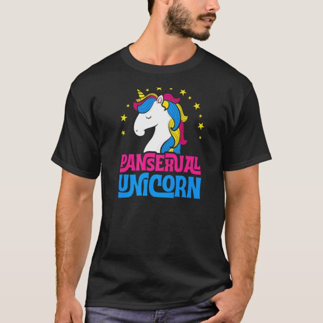 Pansexual Unicorn Girly Majestic Lgbtq Pan Prix T-Shirt (Vorderseite)