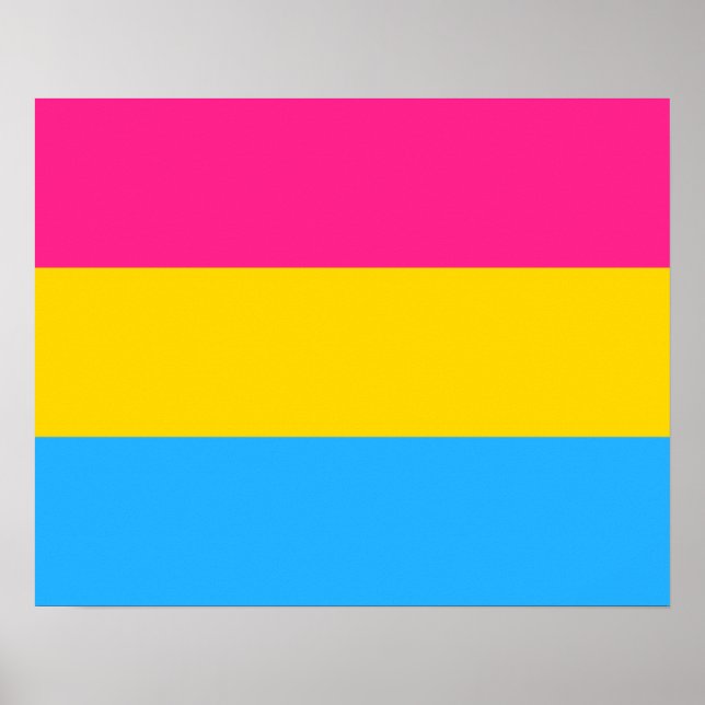 Pansexualität Flag Poster (Vorne)