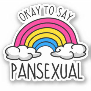 Pansexualität okay zu sagen aufkleber