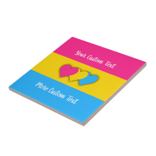 Pansexualität Stolperflagge mit Text Fliese