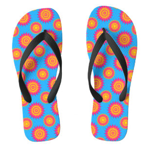 Pansexualität Stolz / Blaugeometrische Blume Muste Flip Flops