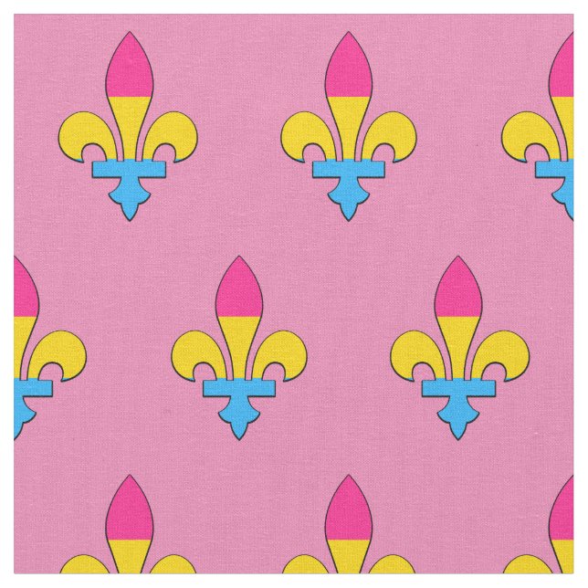 Pansexualität Stolz-Fleur-de-lis-Stoff Stoff (Nahaufnahme)
