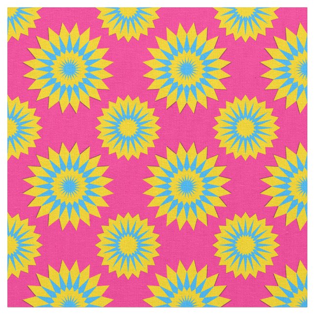 Pansexualität Stolz / rosa Blume Muster Stoff (Nahaufnahme)