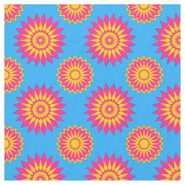 Pansexualitäts-Stolzfarben /blaues Blumenmuster Stoff (Nahaufnahme)