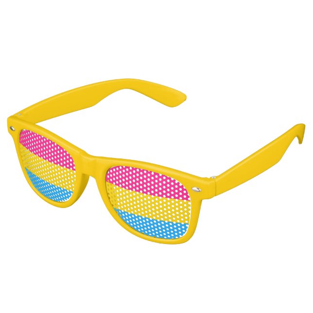 Pansexuality flagge Party Shades Partybrille (Schrägansicht)