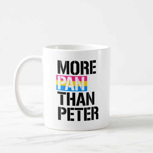 Pansexuality - mehr Pan als Peter - - LGBTQ Kaffeetasse (Links)