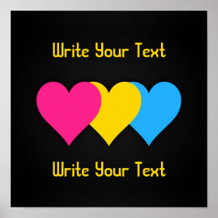 Pansexuality Stolz-Herzen Plakat