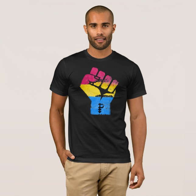 PANSEXUALS WIDERSTEHEN FAUST - LGBTQ Vintager T-Shirt (Vorne ganz)
