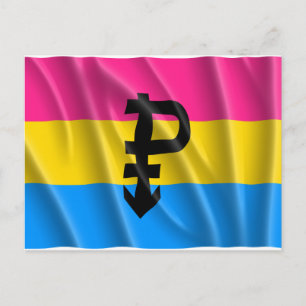 PANSEXUELL FÜR PANSEXUELLE FLAGGE FLYING -.png Postkarte