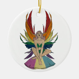 Pansexuelle Fee Keramik Ornament