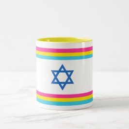 Pansexuelle Israel Pride Flagge Zweifarbige Tasse