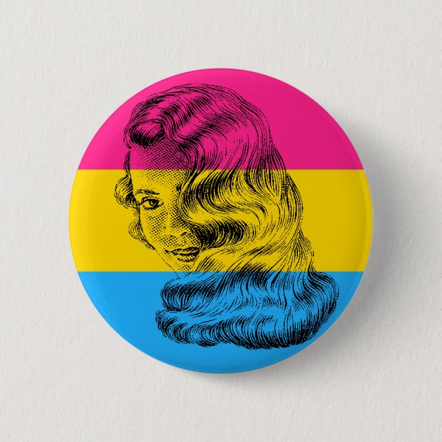 Pansexuelle Pride Damen-Button Button (Vorderseite)