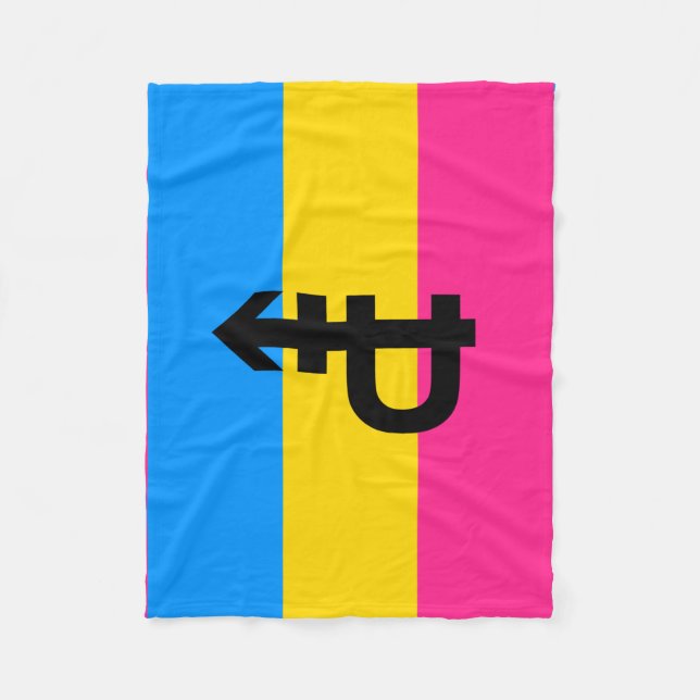Pansexuelle Pride-Flagge Fleecedecke (Vorderseite)