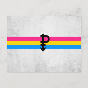 Pansexuelle Pride-Flagge Postkarte
