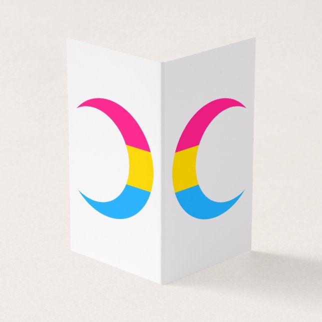 Pansexuelle Stolz-Halbmond-Grußkarte Visitenkarten (Vorderseite)