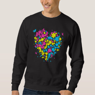 Pansexuelle Stolz Herz LGBTQ Pan Valentinstag LG Sweatshirt