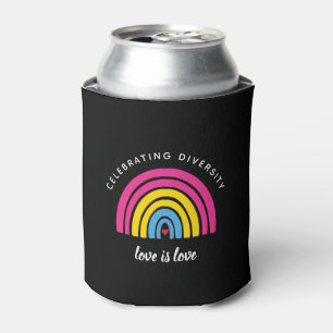 Pansexuelle Stolz Vielfalt feiern Liebe ist Liebe Dosenkühler