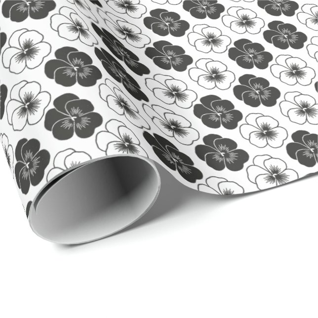 Pansies Geschenkpapier (Rolleneckpunkt)