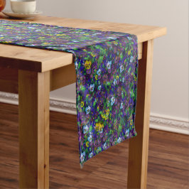 Pansies [purple] Table runners x3 sizes Kurzer Tischläufer