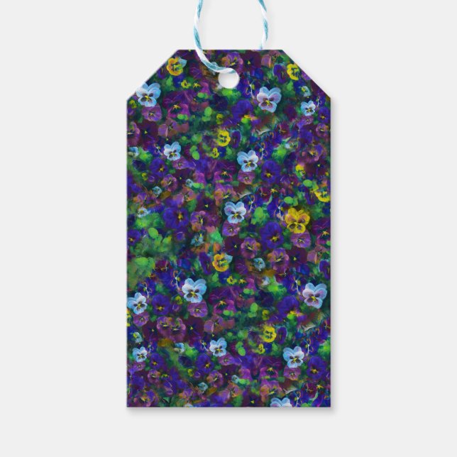 Pansies [purple] tag by Jason Street Geschenkanhänger (Vorderseite)