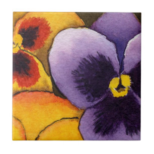 "Pansy #1" Kitchen Garden Keramik Tile Fliese