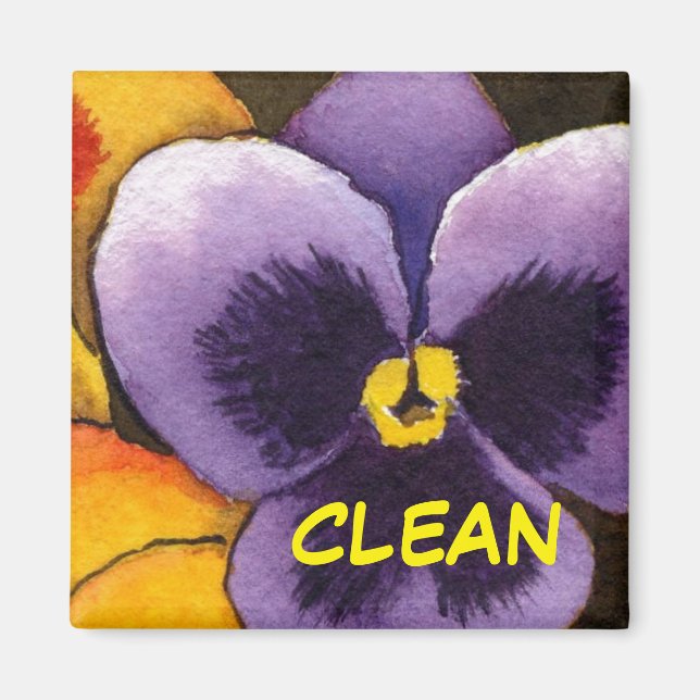 "Pansy #1" - Magnet für den Status der sauberen Ge (Vorne)