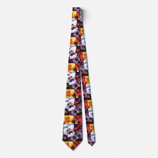 "Pansy 2" Blumengarten Neck Tie Krawatte (Vorderseite)