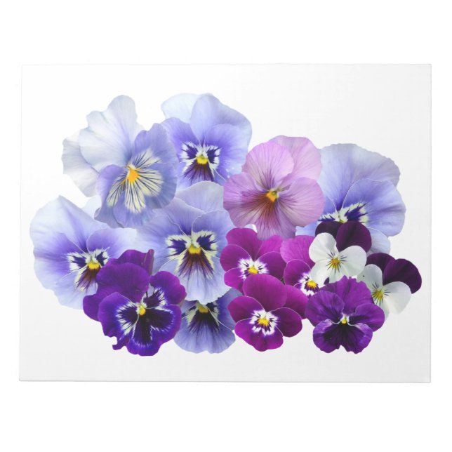 Pansy Abgeschieden Violett Nature Blume Violet Fam Notizblock (Vorderseite)