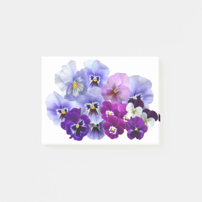 Pansy Abgeschieden Violett Nature Blume Violet Fam Post-it Klebezettel (Vorderseite)