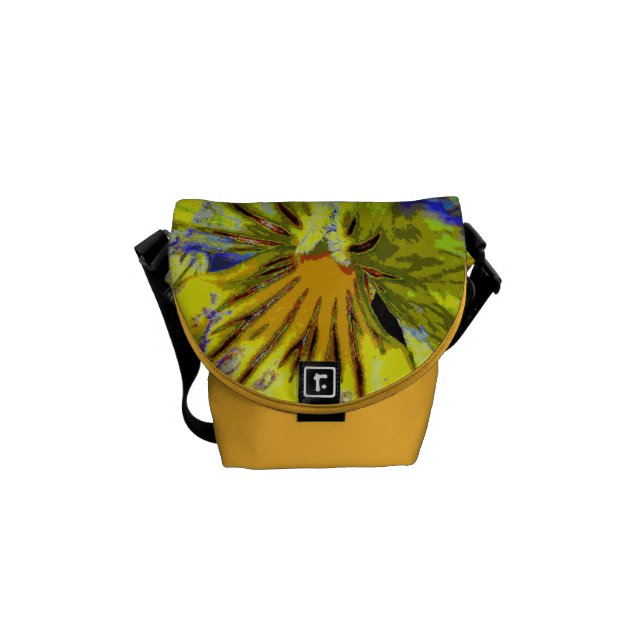 Pansy abstrakt kuriertasche (Vorderseite)
