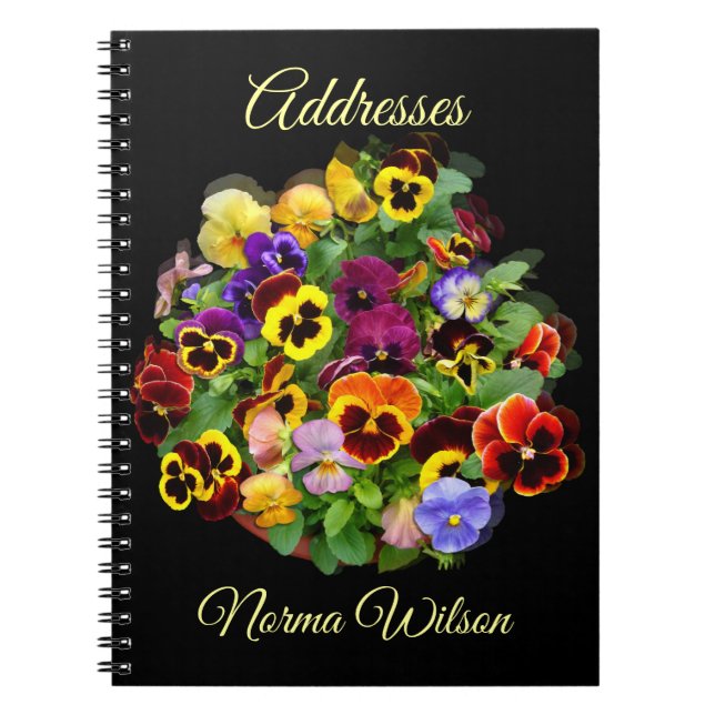 Pansy ~ Adressbuch Notizblock (Vorderseite)