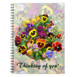 Pansy Arrangement ~ Note Book Notizblock