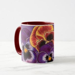 Pansy auf Veilchen Tasse