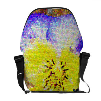 Pansy-beflecktes Glas-Rickshaw-Bote-Tasche Kuriertasche